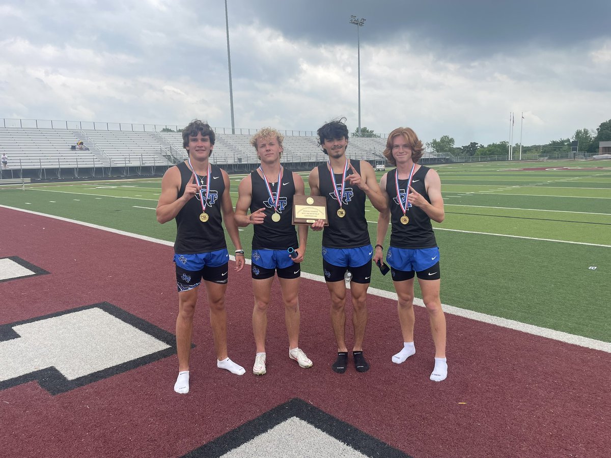 Congrats to our Boys 4x400 Relay: Koen Scallorn, Mitch Gage, Rey Ramirez, and Jett Martin. 
State Qualifiers and Regional Champions!

It takes what it takes! 

#243MileToAustin
#TPW