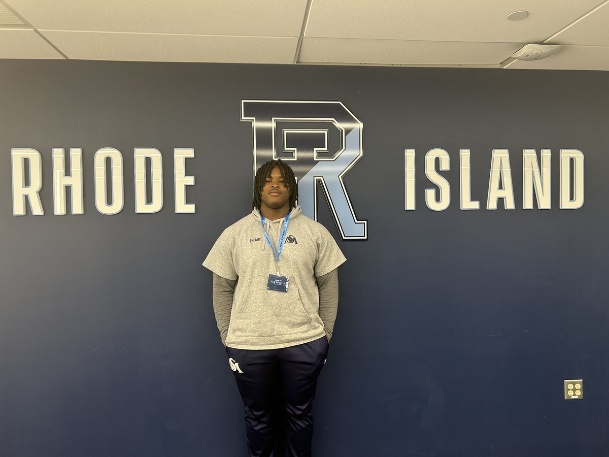 seedi_sheriff1's tweet photo. Had an amazing time @RhodyFootball today. Thank you @CoachAidanPM and @Brady_Roark82 for inviting me out today and talking to me about the program. As well to
 @LazardMarcell and @ChrisLorenti for having me on the sideline

@CoachKG5 @StMarksFootball @PRZ_CoachQuisse https://t.co/fGDCX18R8t