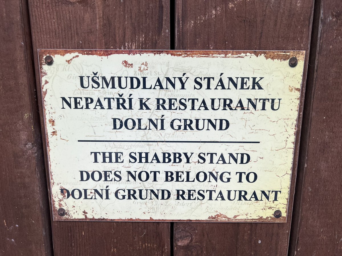 Do sbírky ušmudlaných sudetských cedulek 🤪