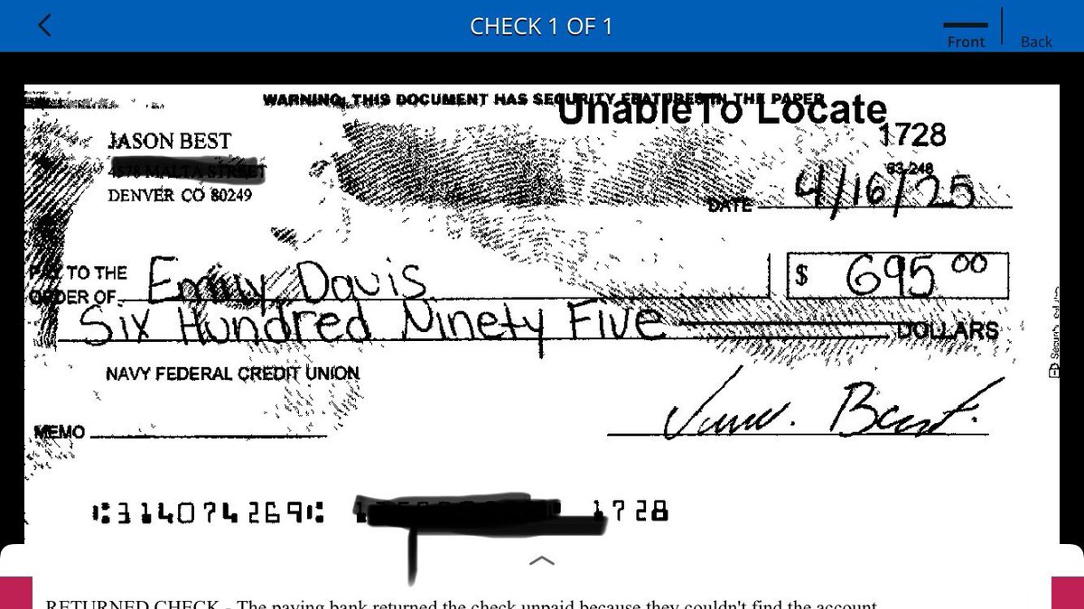 GraymanPOTA's tweet photo. I guess pictures are worth a 1000 words. These are the 4 checks so far that @Chase and @ChaseSupport allowed a Fake Emily to cash not deposit at three different branches in Denver, CO and somehow decided that we were financially responsible for their fuck up. Meanwhile, Chase Bank feels it’s perfectly fine to steal over $2500 out of our accounts to cover their fuck up without providing any reasonable proof that we were even involved.