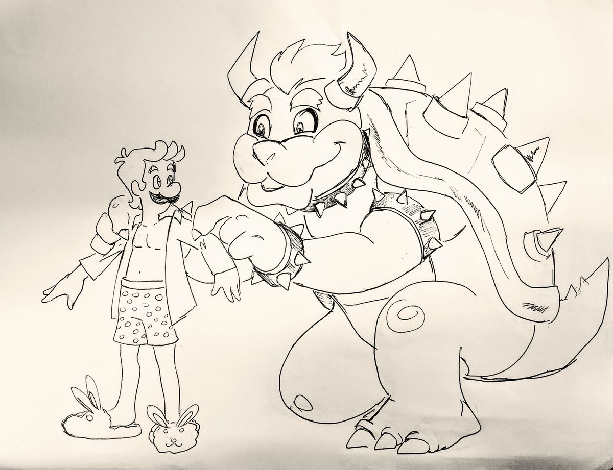 bowuigi_'s tweet photo. bowuigi sketch (⁠ ⁠ꈍ⁠ᴗ⁠ꈍ⁠) 
#bowuigi #luigi #Bowser https://t.co/qUVl3fOjWZ