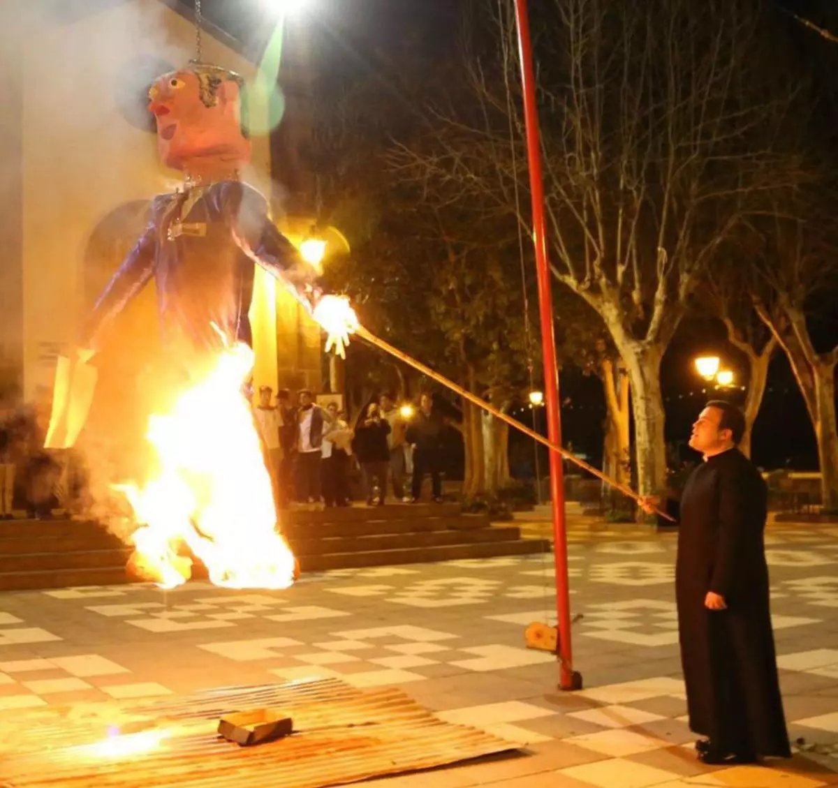 Traditional Burning of Judas in Valleseco, Gran Canaria.