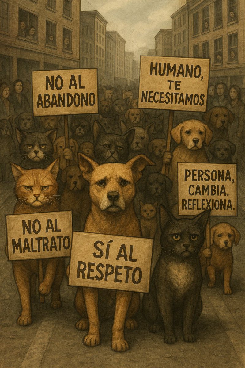 ¿Por qué nos manifestamos?
Porque estamos hartos de sufrir en silencio.
Porque nuestros cuerpos lacerados y nuestras miradas rotas
ya no caben en las sombras de las calles.
Porque cada día morimos un poco más…
mientras ustedes, los humanos, siguen de largo.

¿Por qué marchamos