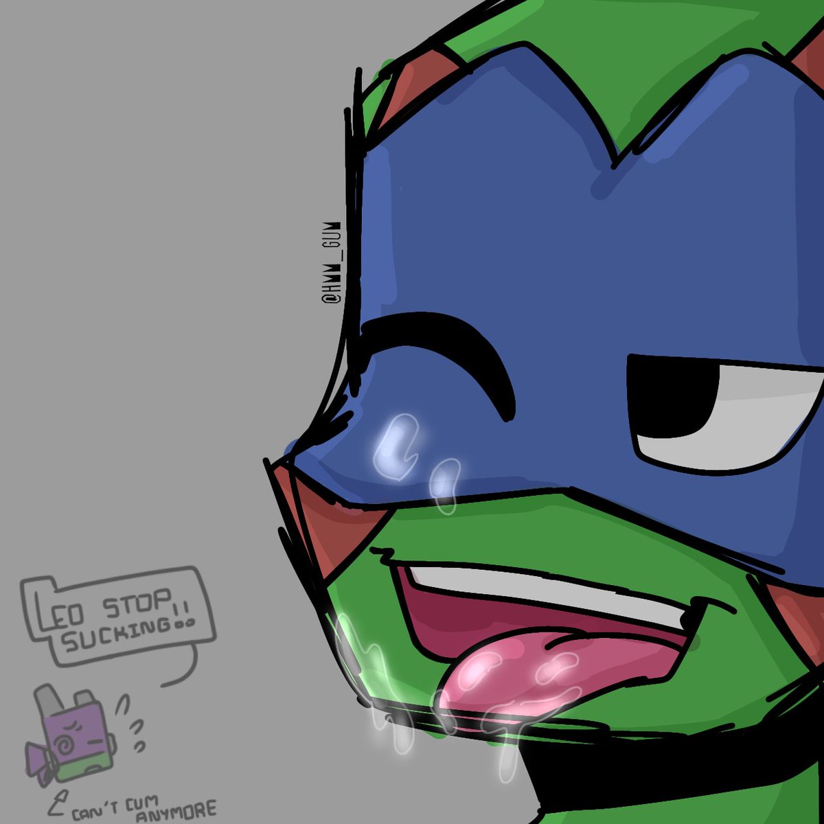 Hmm_gum's tweet photo. In other news: Mr. Gum doesn't know how to draw dicks, disappointing. 
#rottmntNSFW #LeoNSFW
. 
#TCEST https://t.co/F17CeSga4K