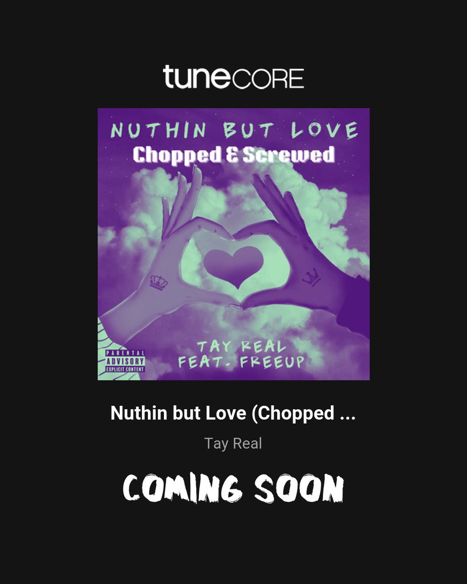 RawRareEnt's tweet photo. 💜 COMING SOON 💜
Tay Real – Nuthin But Love (Chopped &amp; Screwed) Feat. @feedspirit 

@TuneCore 

Slowed up for the real ones…love in every line.
 
#TayReal #NuthiinButLove #ChoppedAndScrewed #StreetSoul #RealVibesOnly #RawAndRare #ComingSoon #SlowMotionMusic https://t.co/PMa9nUkBdX