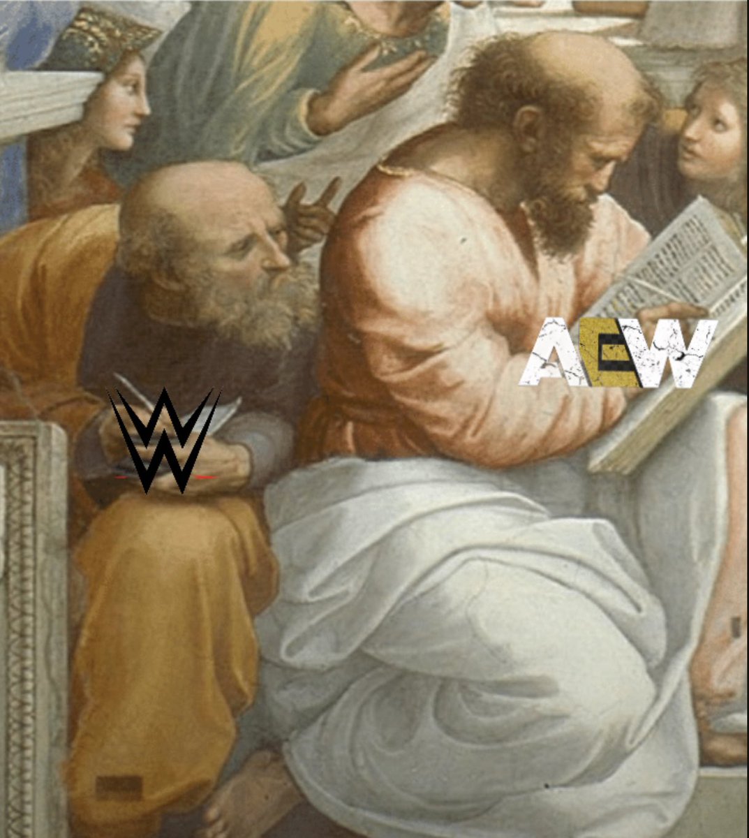 KXNGAO's tweet photo. AEW partners with NJPW, so WWE partners with NOAH.

AEW partners STARDOM, so WWE partners with Marigold

AEW partners with CMLL, so WWE partners with AAA

AEW announces a UK tour, so WWE announces a UK tour starting right before theirs

Surely all a coincidence😂✌🏿 https://t.co/hXGCq2ss4T