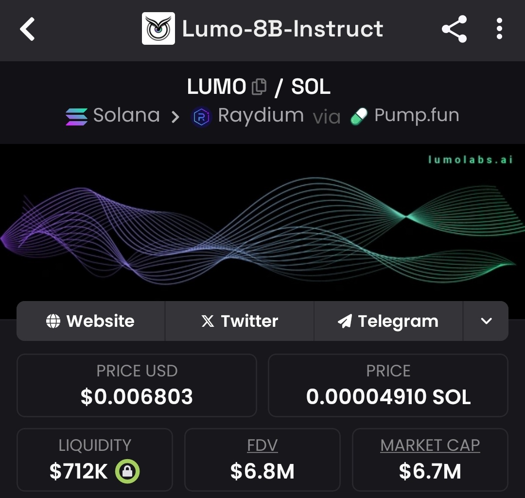 QaderiSami's tweet photo. $LUMO started next leg or some buddy says 10m soon , No guys i say 
$LUMO straight to ATH 
$LUMO supports by @solana_devs 
Partnership with @nvidia 
need more reason for entery?!
Be smart 
https://t.co/iM5bM8otpW https://t.co/u8aCjxVW8x