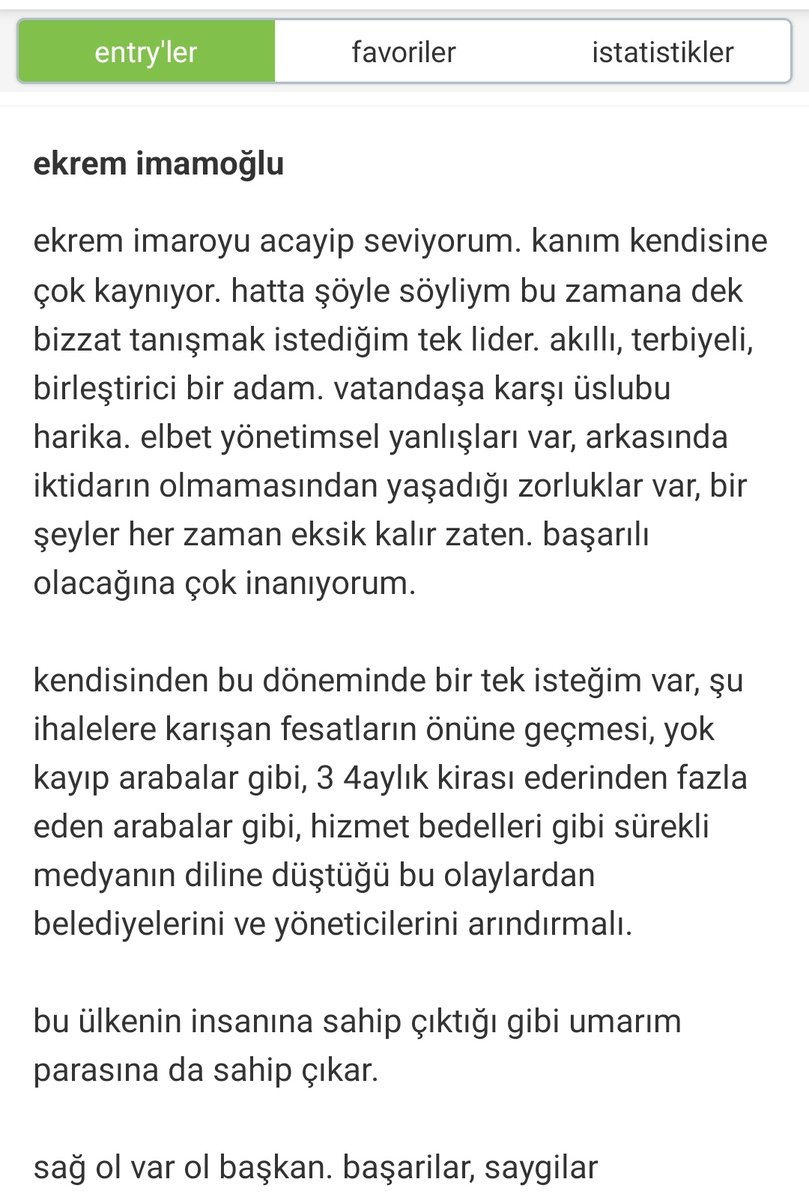 kadirklc34's tweet photo. Geçen sene başkanımız ile ilgili yazmışım
Keşke malzeme vermeseydin başkanım.
Alnının akıyla çıkarsın dilerim. 
Biz de seni desteklediğimiz için gurur duymaya devam ederiz.
Önce İstanbul'un sonra tüm Türkiye'nin
Sana ihtiyacı var. 
@ekrem_imamoglu
 #ekremimamoğlu https://t.co/5ZbxjVYExs