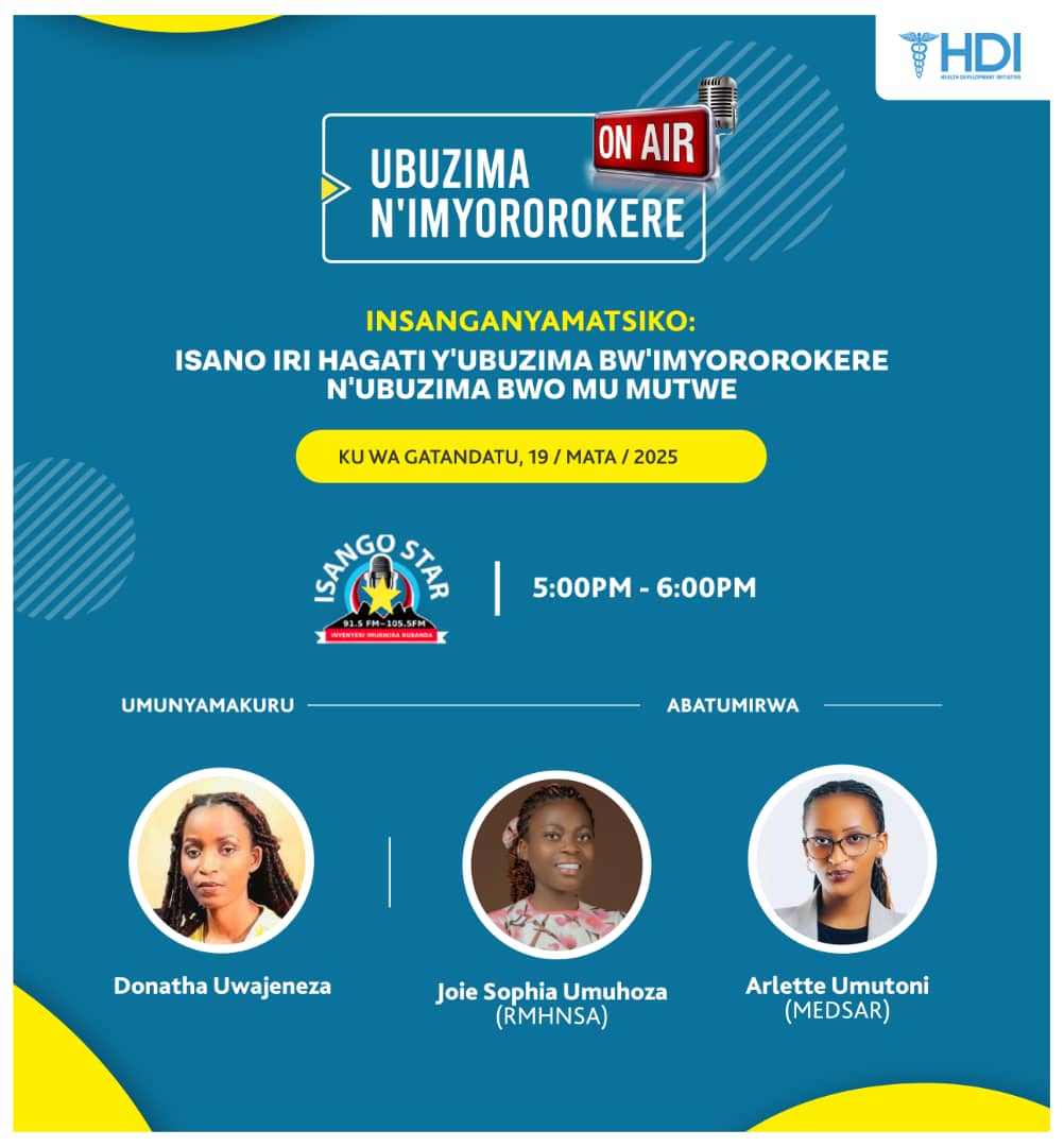 presidentRmhnsa's tweet photo. Today, our Special Event organizer @ujojono88 has a privilege of speaking at Insango Star Radio under the theme of Mental health, and SRHR. It was a great experience to share its intersection and strategies for taking care of it.
#MentalHealthMatters ,#Rmhnsa,#SRHR https://t.co/aoeHgUTOLf