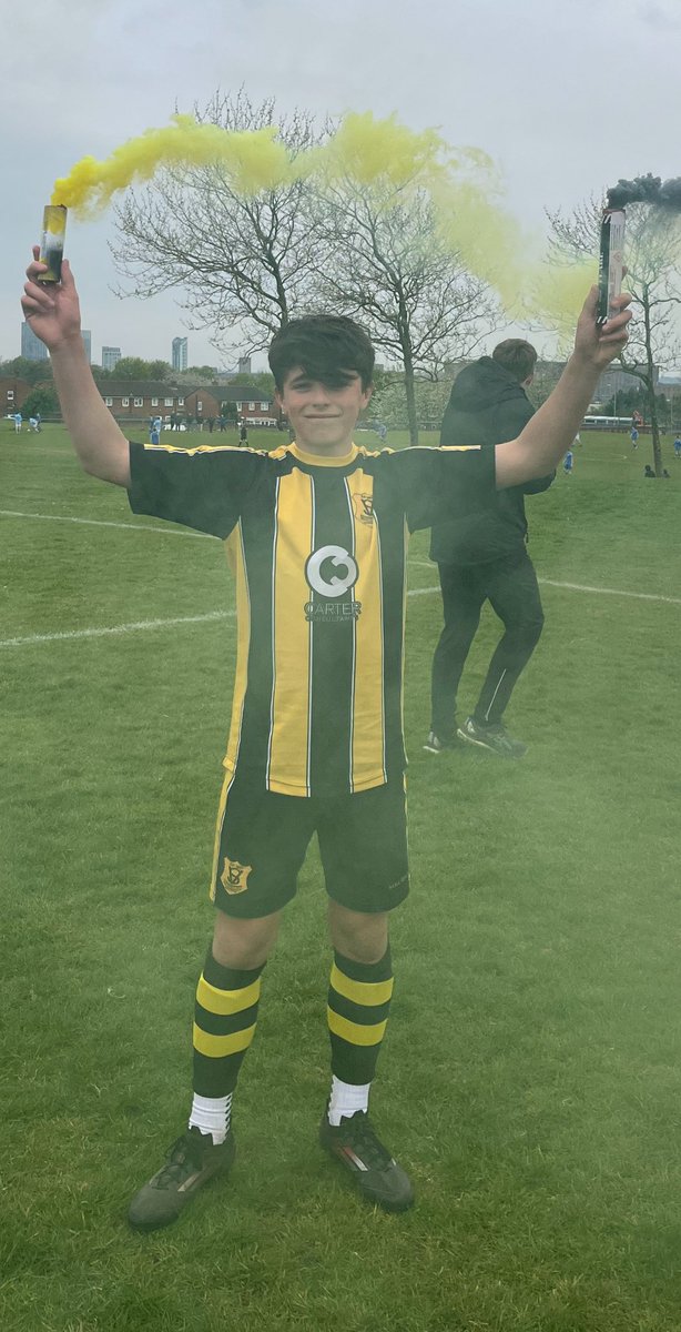 SimpkinAndy's tweet photo. What a last game of the season ⚽️⚽️⚽️

3-0 down at half time and Steven scores 3 in the 2nd half to win us the game and win the league #Proud  🏆 https://t.co/Hlf7zjISJt