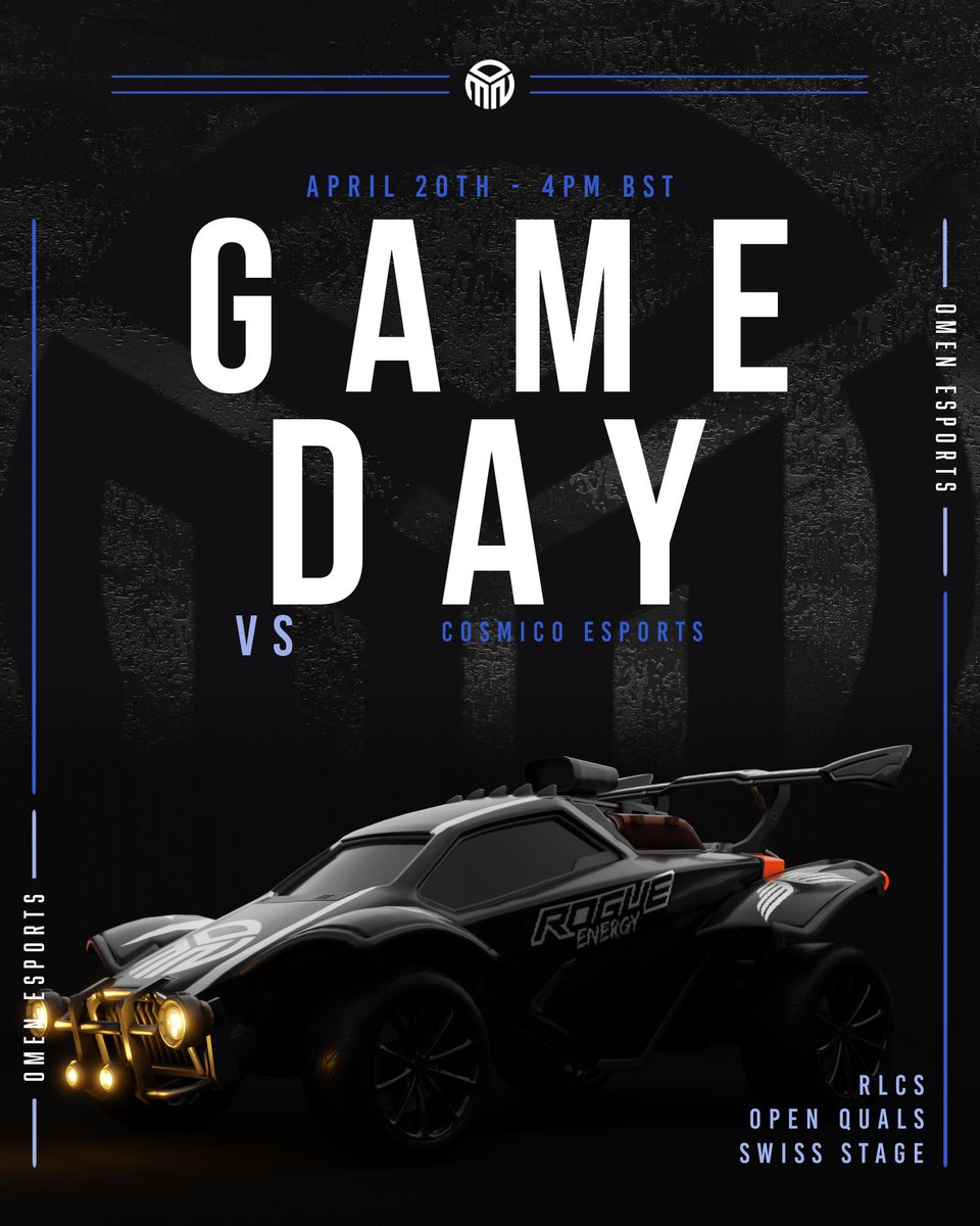 Omen Esports (@omenesports_) on Twitter photo IT'S SWISS STAGE DAY! 😍
We face <a href="/CosmiCoGG/">CosmiCo Esports</a> in Round 1 of Swiss.
#WeAreOmen | #RLCS | 4pm BST IT'S SWISS STAGE DAY! 😍
We face <a href="/CosmiCoGG/">CosmiCo Esports</a> in Round 1 of Swiss.
#WeAreOmen | #RLCS | 4pm BST