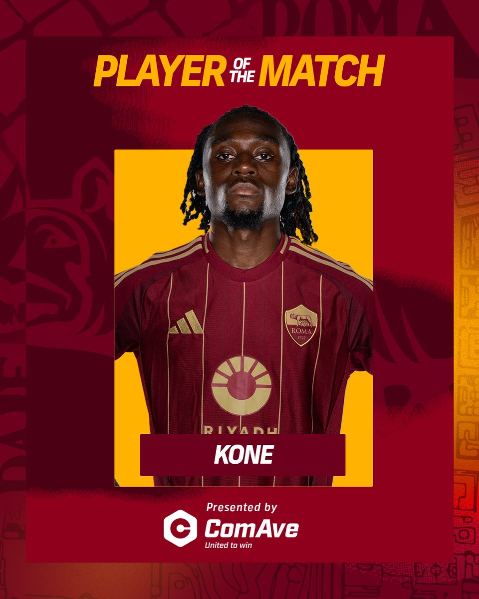 AS Roma English (@asromaen) on Twitter photo 🗳 | Retweet this if Manu Kone was your Player of the Match against Verona! 🐺
Presented by <a href="/ComAve_Official/">United to Win</a>
#ASRoma #RomaVerona 🗳 | Retweet this if Manu Kone was your Player of the Match against Verona! 🐺
Presented by <a href="/ComAve_Official/">United to Win</a>
#ASRoma #RomaVerona