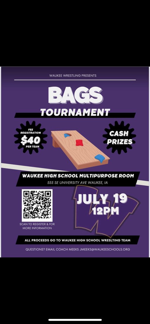 We are back baby: Come support your Waukee wrestling program. Bring your friends, families and people who just love to play bags. Link below forms.gle/UoTTDo7P36nmWJ…
Go Warriors (Effort and Performance)