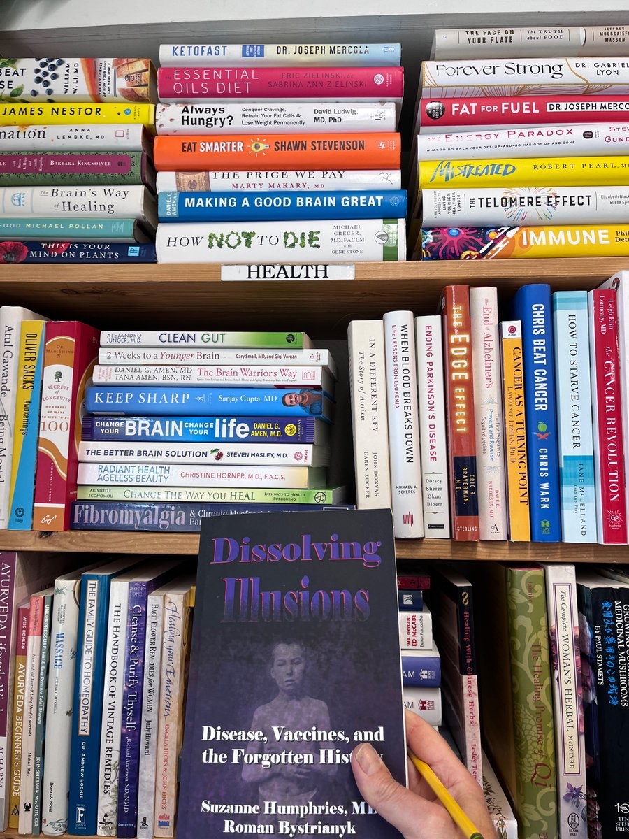 ajwodecki's tweet photo. Happy to be restocking the used bookstore shelf with this must read!!
If you want to learn about vaccines, this is the place to start.
#DissolvingIllusions
#yellowbrickroad @DrSuzanneH7 @RBystrianyk @ybrstore https://t.co/QRL8S0xXGc