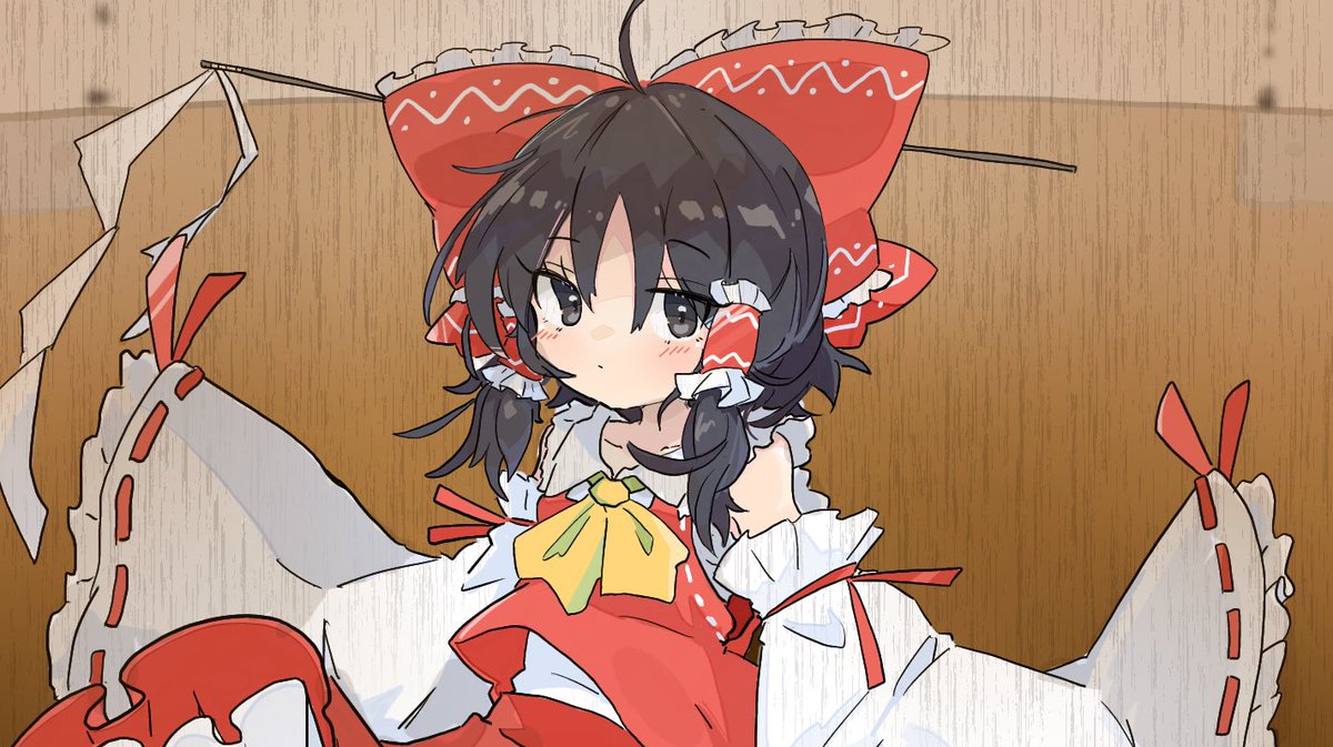 博麗霊夢 「ぐみねみさんの合同誌に参加させて頂きました!霊夢ちゃん描きました〜 」|たったにのイラスト