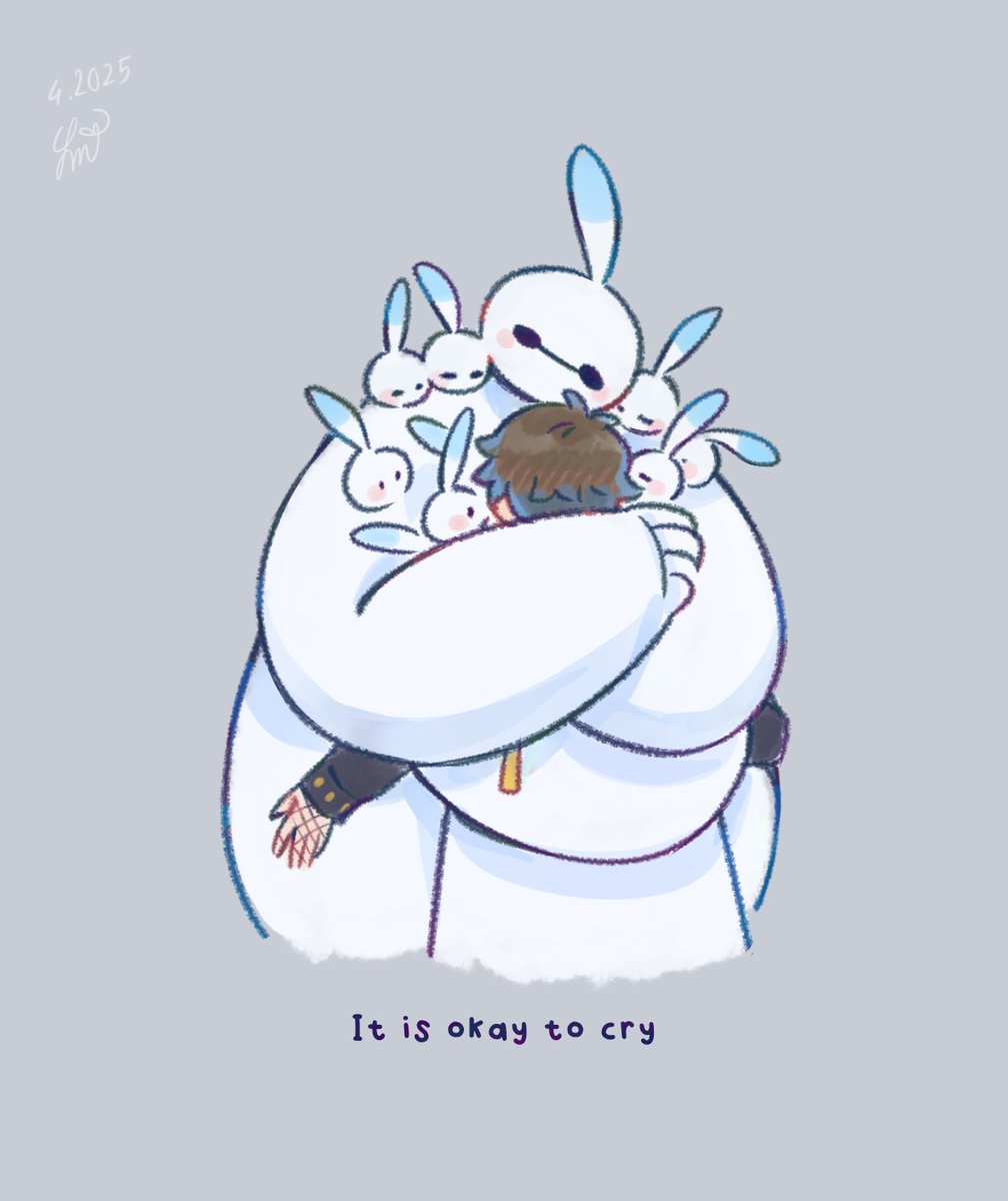 I was watching Big Hero 6 again recently and thought how much similar Baymax and Quilldren is, big white loving ball 💙
So as an artist with free will I just make it happen 
#Ikenography
