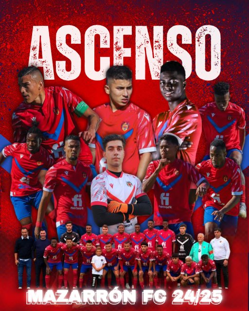 🤩 MAZARRÓN ES DE 3 RFEF 🤩

Después de meses de trabajo y esfuerzo, por fin podemos decir que:

SOMOS DE 3ªRFEF 🙌🏽🌟

Os agradecemos el apoyo durante toda la temporada AFICIÓN, sin vosotros no sería posible ❤️💙

Ahora, a por el título 🫡

#WeAreMazarron #VamosMazarron ❤️⚔️