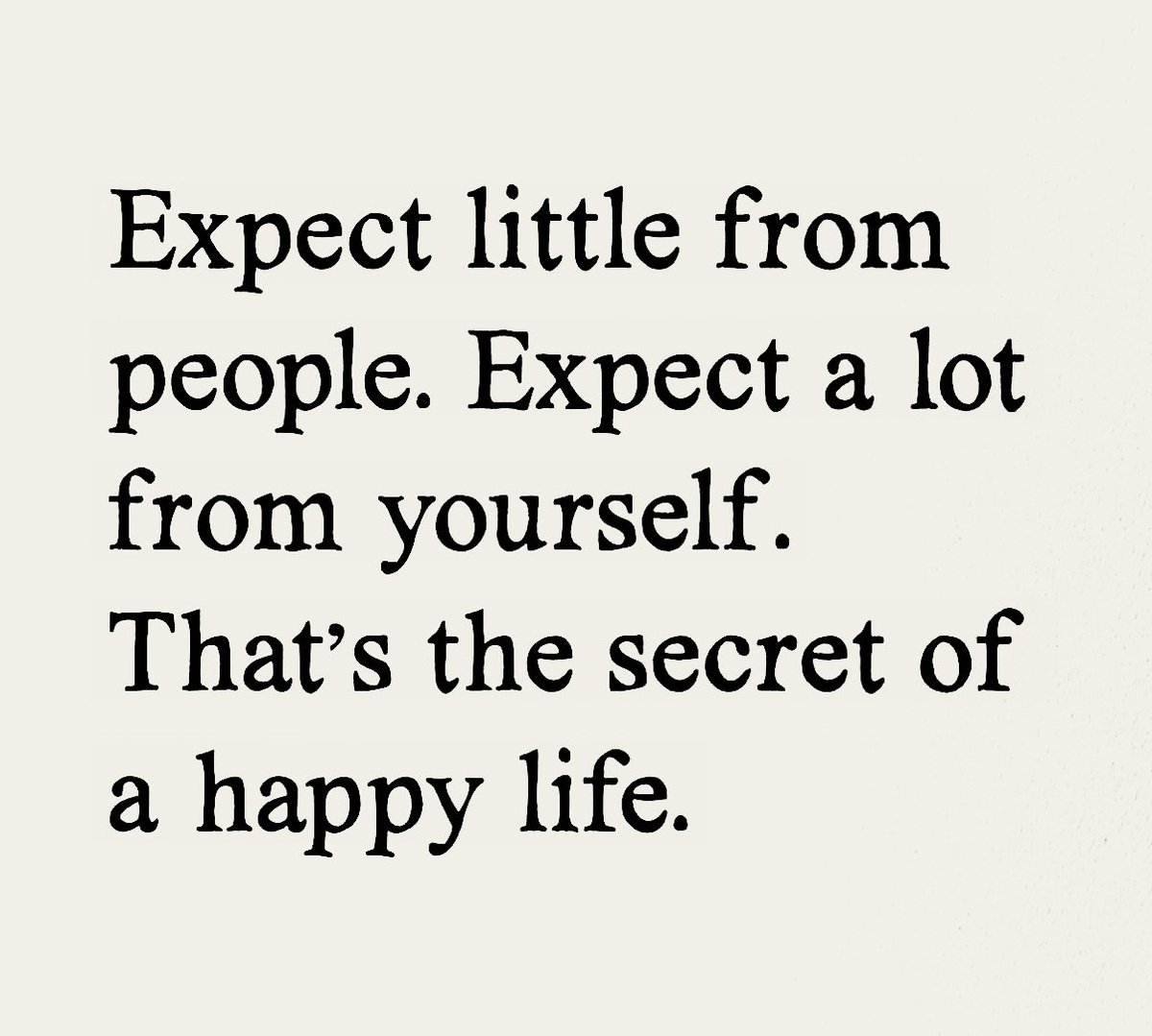 Expect more from yourself: