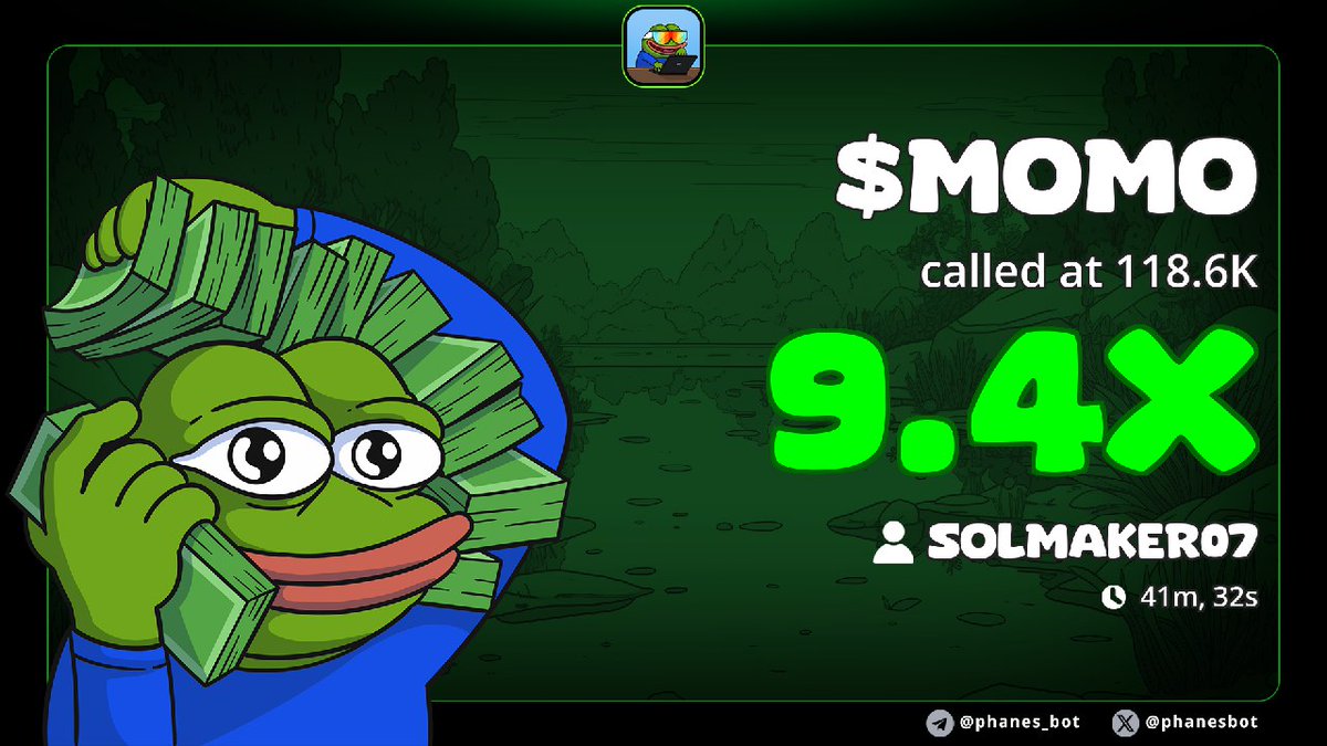 Solmaker0's tweet photo. reacRMZNWvoDm78RR4eZd6gyoaWgVpWagBsbL5Hpump
$MOMO UP 9.4X https://t.co/Al6Ipy4Rhq