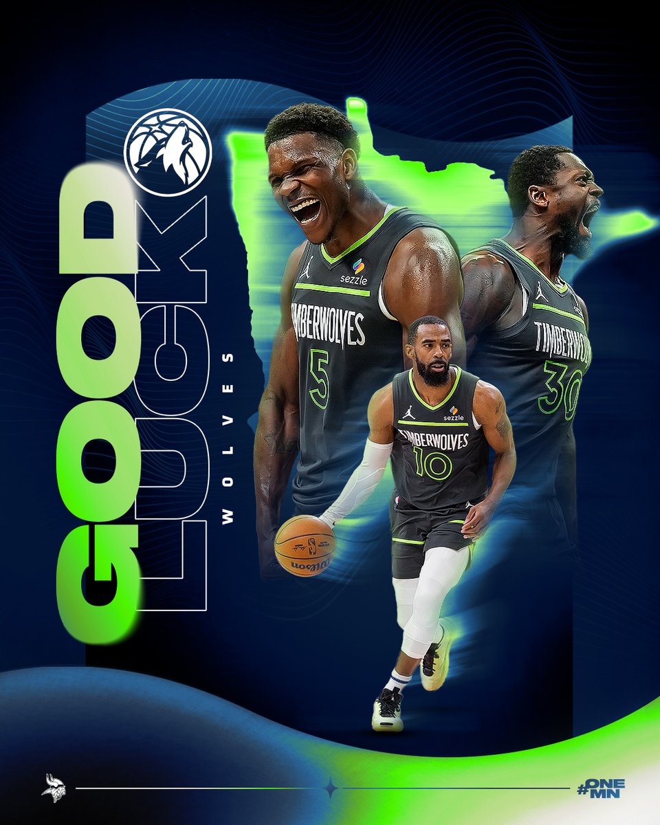 Vikings's tweet photo. Let's Go @Timberwolves!

#OneMN https://t.co/QeRViqqwah