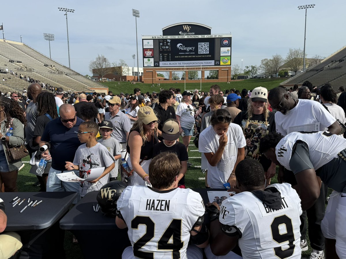 Wake Forest Sports Properties 🎩 (@wakeforestsp) on Twitter photo Great turnout for our <a href="/Allegacy/">Allegacy Federal Credit Union</a> Postgame Autograph Session, in partnership with <a href="/rollthequadNIL/">Roll The Quad NIL</a>!
#GoDeacs | <a href="/WakeFB/">Wake Forest Football</a> Great turnout for our <a href="/Allegacy/">Allegacy Federal Credit Union</a> Postgame Autograph Session, in partnership with <a href="/rollthequadNIL/">Roll The Quad NIL</a>!
#GoDeacs | <a href="/WakeFB/">Wake Forest Football</a>