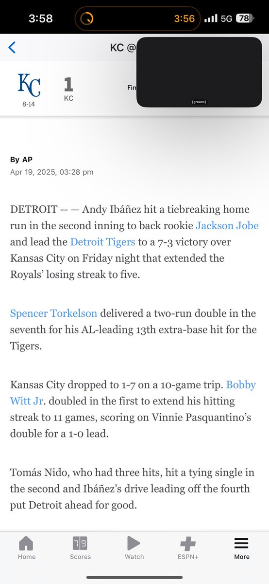 adamiscuddy's tweet photo. @espn so you gonna fix this crap or what? Lmao idk since when Jobe is Mize but alright. https://t.co/xqtPwTlHoH