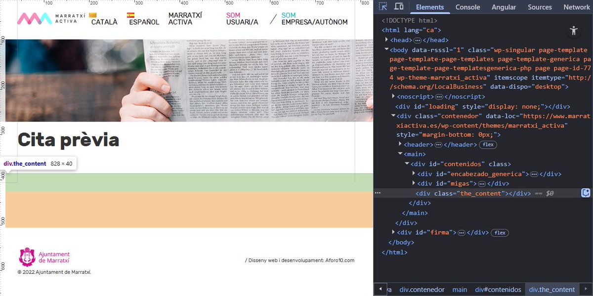AXLWebDev's tweet photo. @marratxiactiva : "per ser atesos han de demanar cita prèvia" 

La web de citas previas: 404

pd: Me gusta especialmente el nombre de clase escogido  👏 https://t.co/MpqB7cbrIC