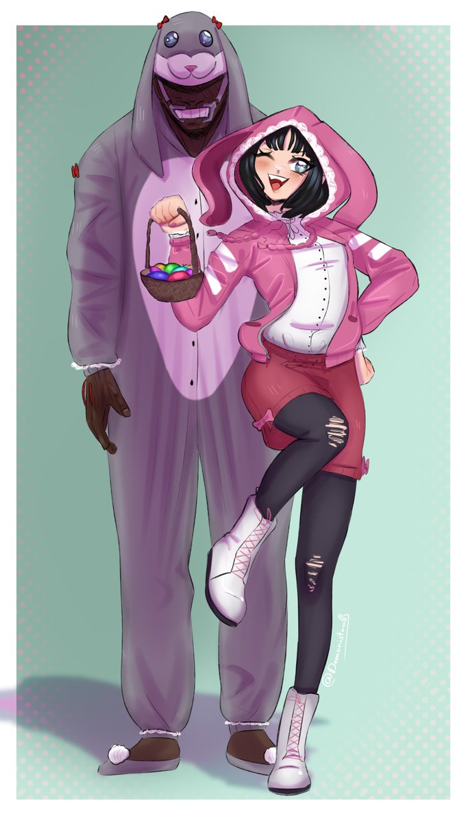 DemonistraR's tweet photo. Easter! 🐇
#dbd #deadbydaylight #FengMin #TheDoctor #HermanCarter #docmin https://t.co/ULQI3M4ned