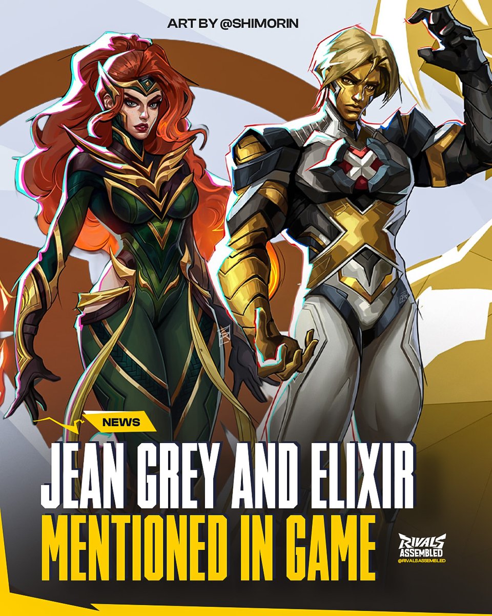 Marvel Rivals Intel (@rivalsassembled) on Twitter photo Jean Grey and Elixir are teased on the new Event Page in Marvel Rivals👀
Art by <a href="/shim0rin/">Shimorin✨-Marvel Rivals COMMISSION-CLOSED</a> Jean Grey and Elixir are teased on the new Event Page in Marvel Rivals👀
Art by <a href="/shim0rin/">Shimorin✨-Marvel Rivals COMMISSION-CLOSED</a>