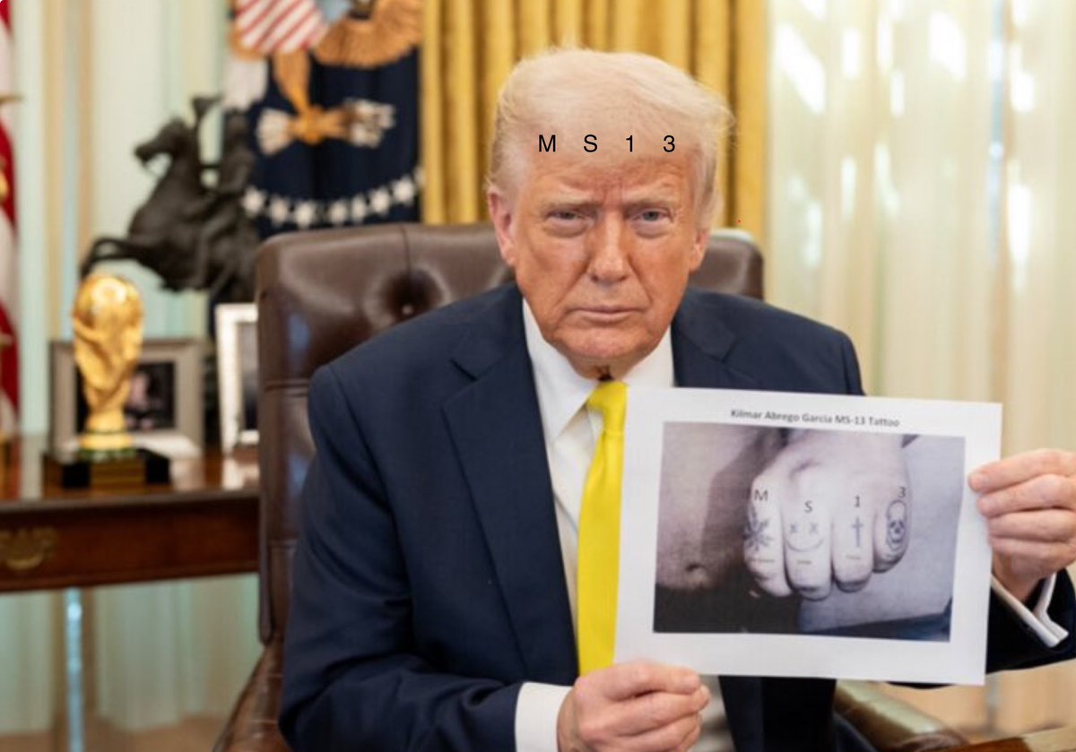 The proof that Trump is a member of the MS-13 ! #MS13 #Trump