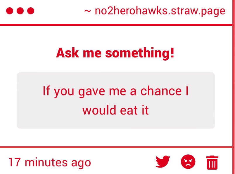 hawkstwt's tweet image. that’s nice honey…