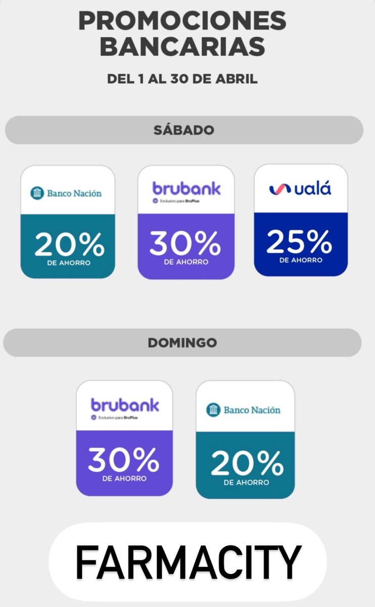 ahorraconana's tweet photo. Les dejo descuentos para Farmacity hoy Sábado! (Miren Ualá todo lo que me reintegró)
#descuento #ahorro #farmacity #uala https://t.co/SOJLxttvbF