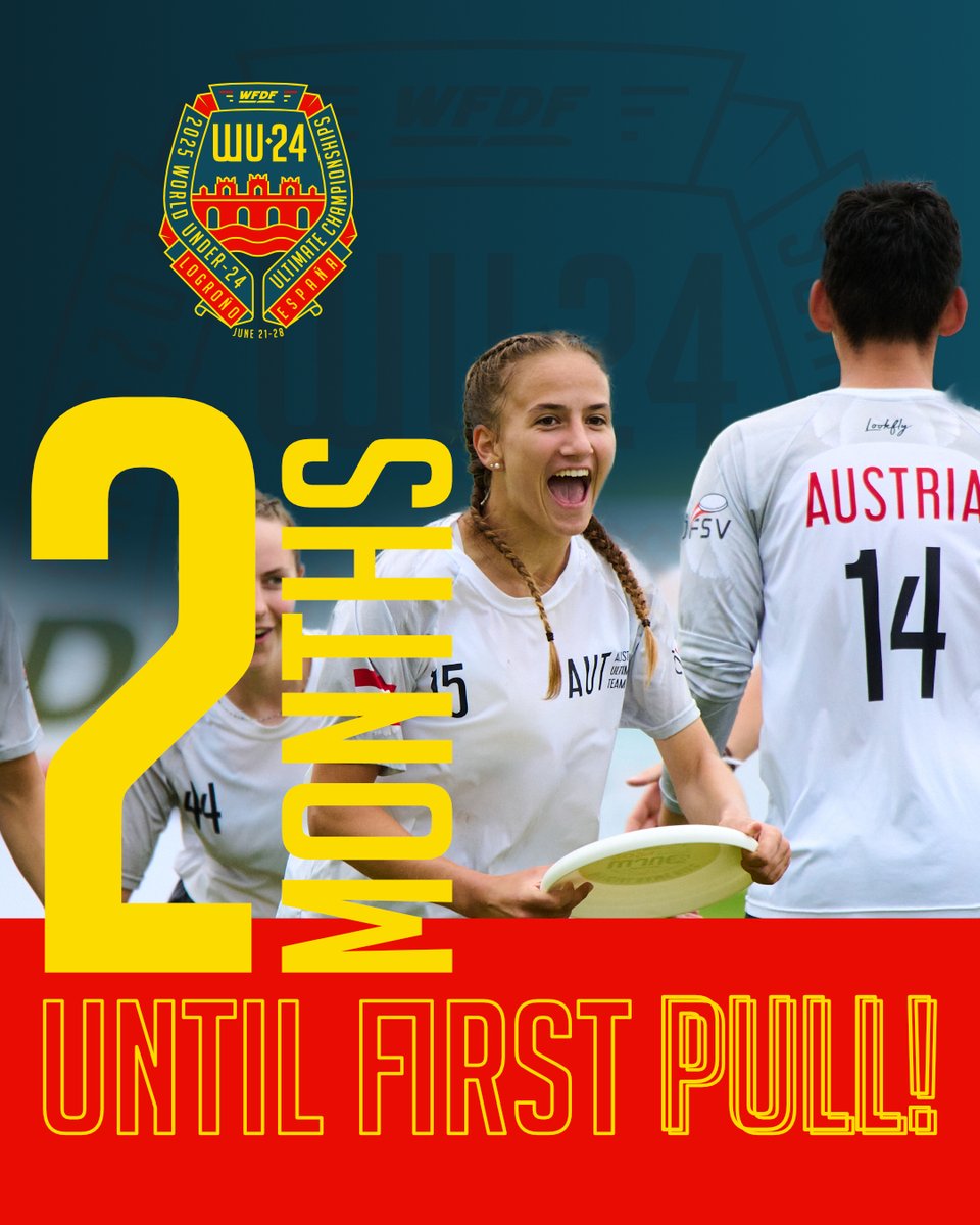 ❗️‼️The countdown is at 2️⃣months already!
We can't wait!
.
.
#2025wu24
#wu24
#wfdf
#worldflyingdisc
#wfdfevents
#RoadToLogrono