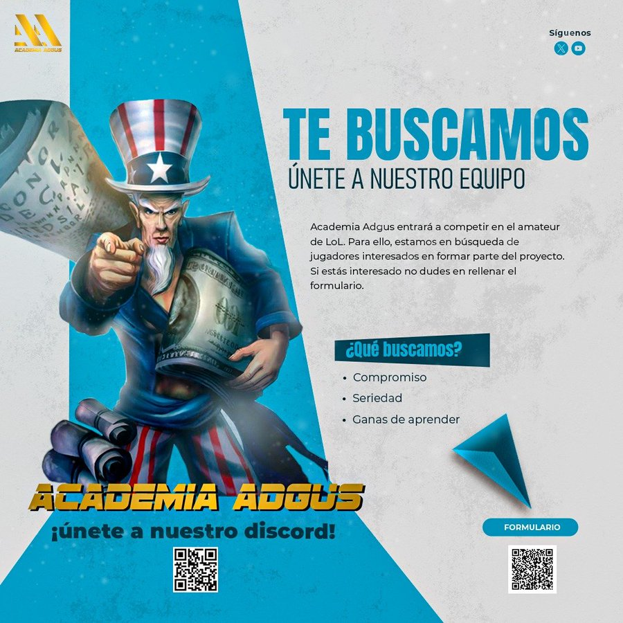 🎯 Buscamos MIDLANER 🎯

Diamante 2+
Actitud tryhard, compromiso y ganas de aprender.
Si te interesa, ¡DM! o responde este tweet.
RT's se agradecen.