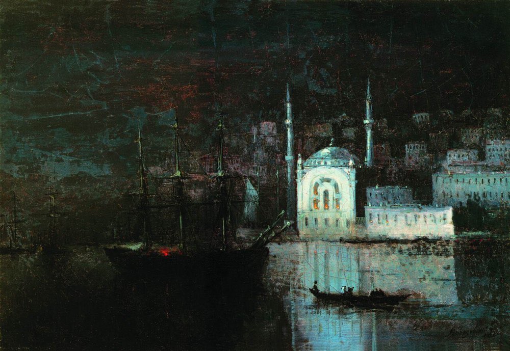 fatih_kiral's tweet photo. “Istanbul by Night” (1886) by Ivan Aivazovsky https://t.co/vELQCWCpy2