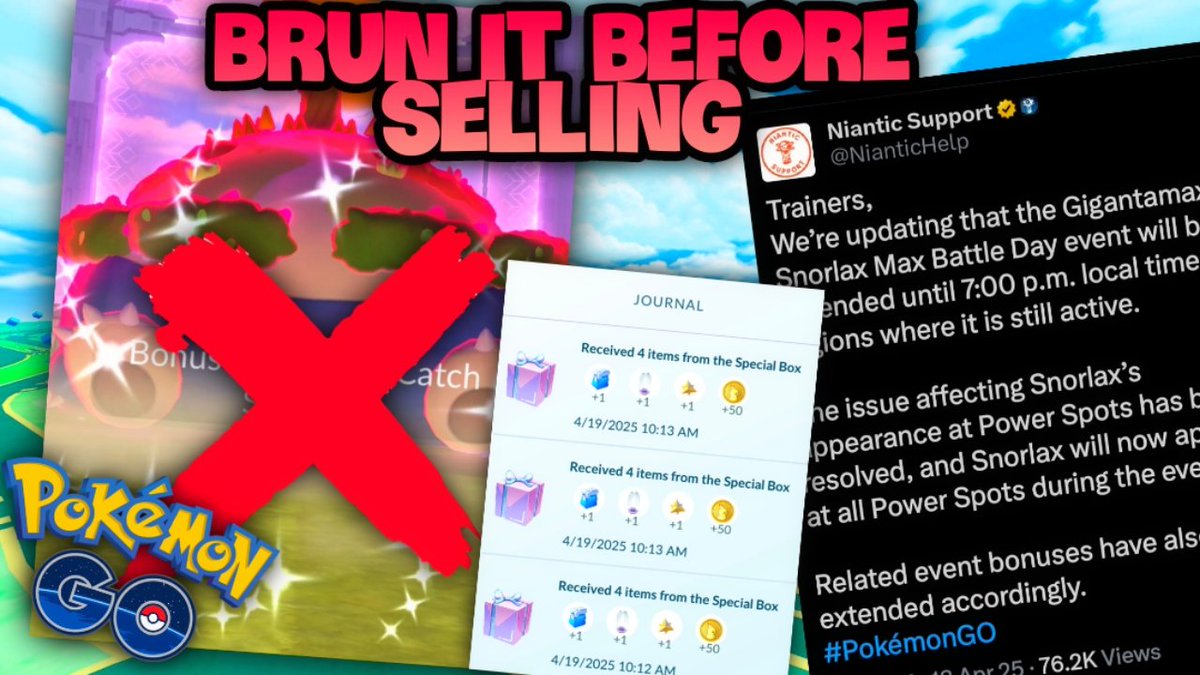 ☠️Is Niantic killing Pokemon GO on purpose?
🏟️Gigantamax Snorlax raids broken
⚠️Web store glitch
🕐Time gated crap
📰#PokemonGO #Niantic #Pokemon news
▶️youtu.be/-CvOvoQEV3w