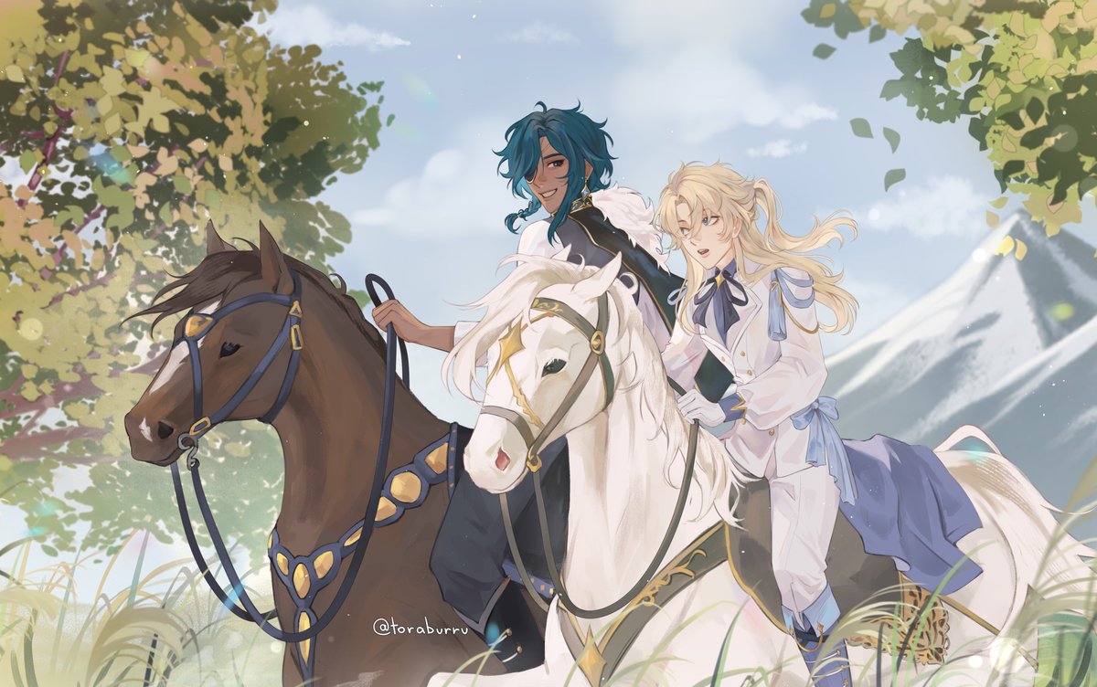 horse riding 🐴

#kaebedo #kaeya #albedo