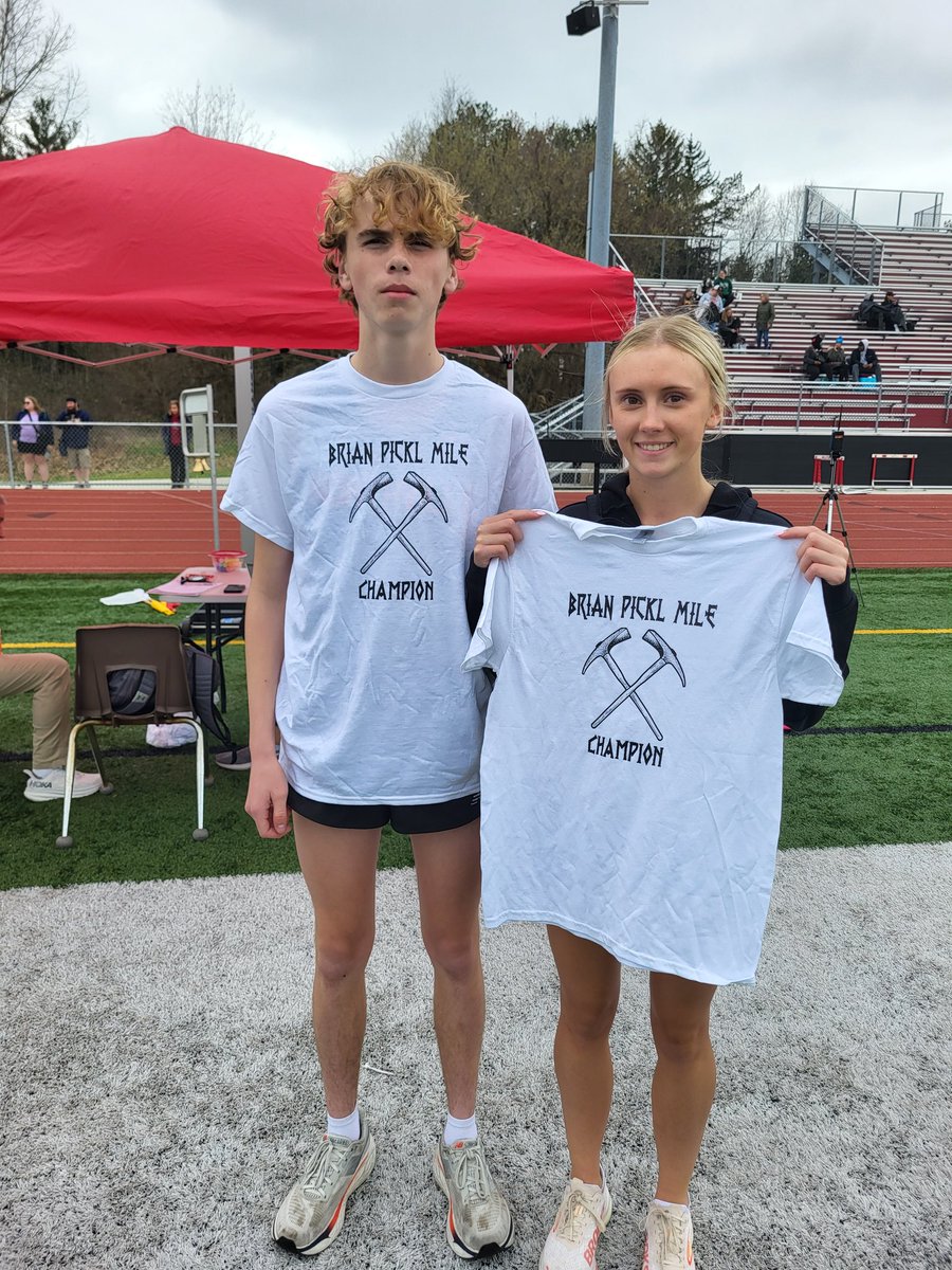 Congratulations to our winners of the Brian Pickl Mile
⛏️ Jack Lewis of Northville
⛏️ Lauren Bradley of Milford
