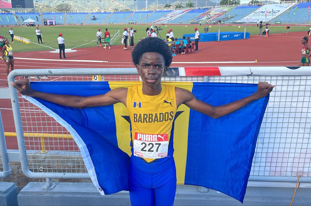 anmargboyce's tweet photo. The Great Wall of Crumpton Street is made of bronze in Port of Spain. Zachary Wall is a CARIFTA Games medalist in the U-17 boys 400m final. https://t.co/07OqWFkVYw