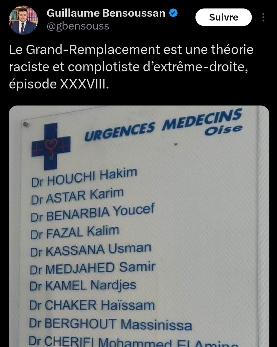 Les Bensoussan veulent pas d'arabes dans les hôpitaux que ce soit en France ou en Palestine où ils les bombardent au passage.