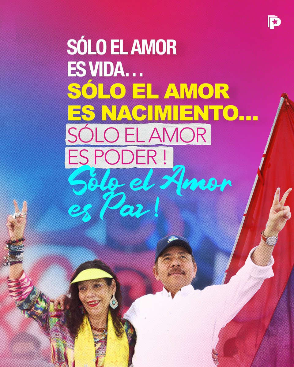 🕊️ Sólo el Amor és Paz
Porque sólo el Amor és Vida, és Nacimiento, és Poder... és la fuerza que transforma y une.
En tiempos de desafíos, elegimos el Amor como camino, como escudo, como bandera.
🇳🇮 Que viva la Paz, que viva el Amor que todo lo puede.