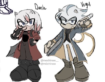 M0chiR0se's tweet photo. Dante and Vergil as sonic characters :>c

#DevilMayCry #DMC #SonicTheHedgehog https://t.co/VjWjSVdr15
