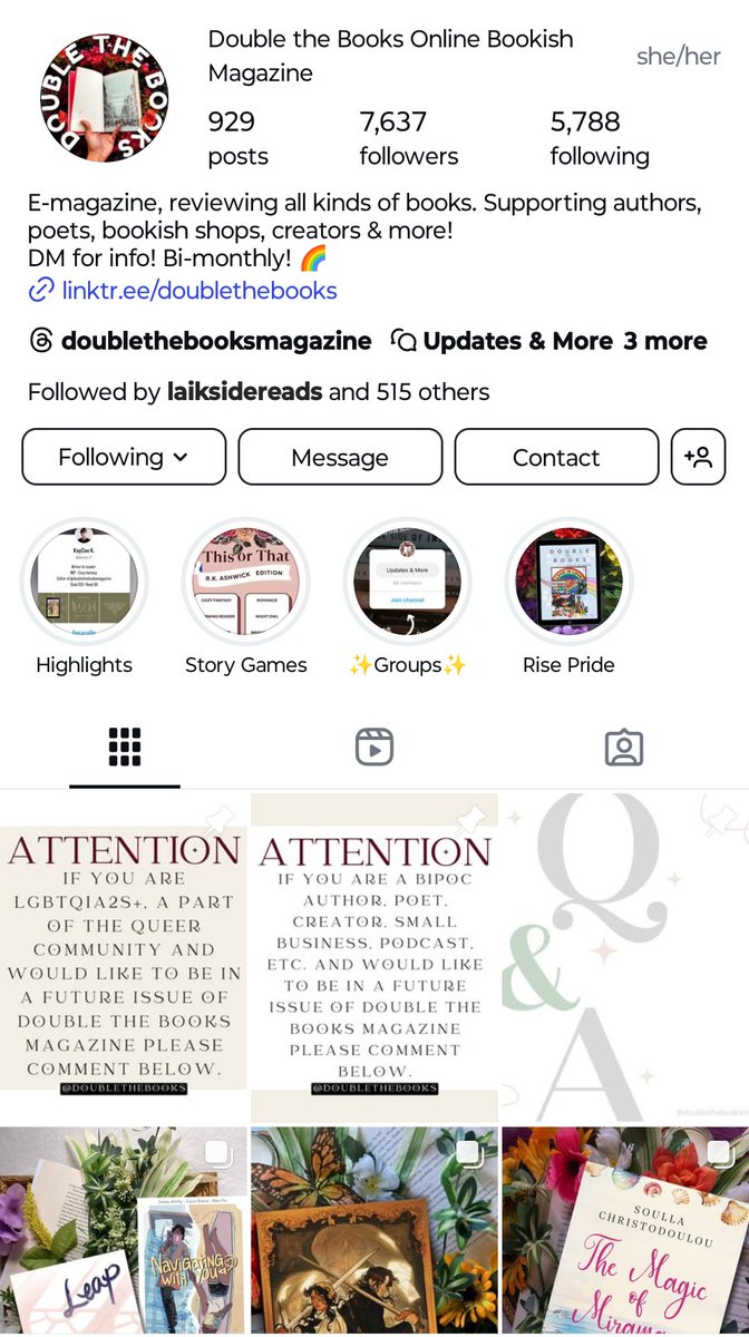DoubletheBooks's tweet photo. Come join me on Instagram! 

Reviews, interviews, spotlights and MORE!

https://t.co/yiD7M9otH7 https://t.co/AXgSItfp67