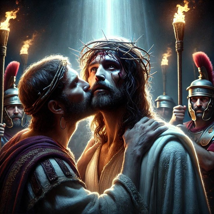 DiosUneSusHijos's tweet image. 4. Miércoles Santo: Reflexionamos en la traición de Judas. Aunque fue parte del plan de redención, nos recuerda el peso del pecado y la importancia del arrepentimiento.