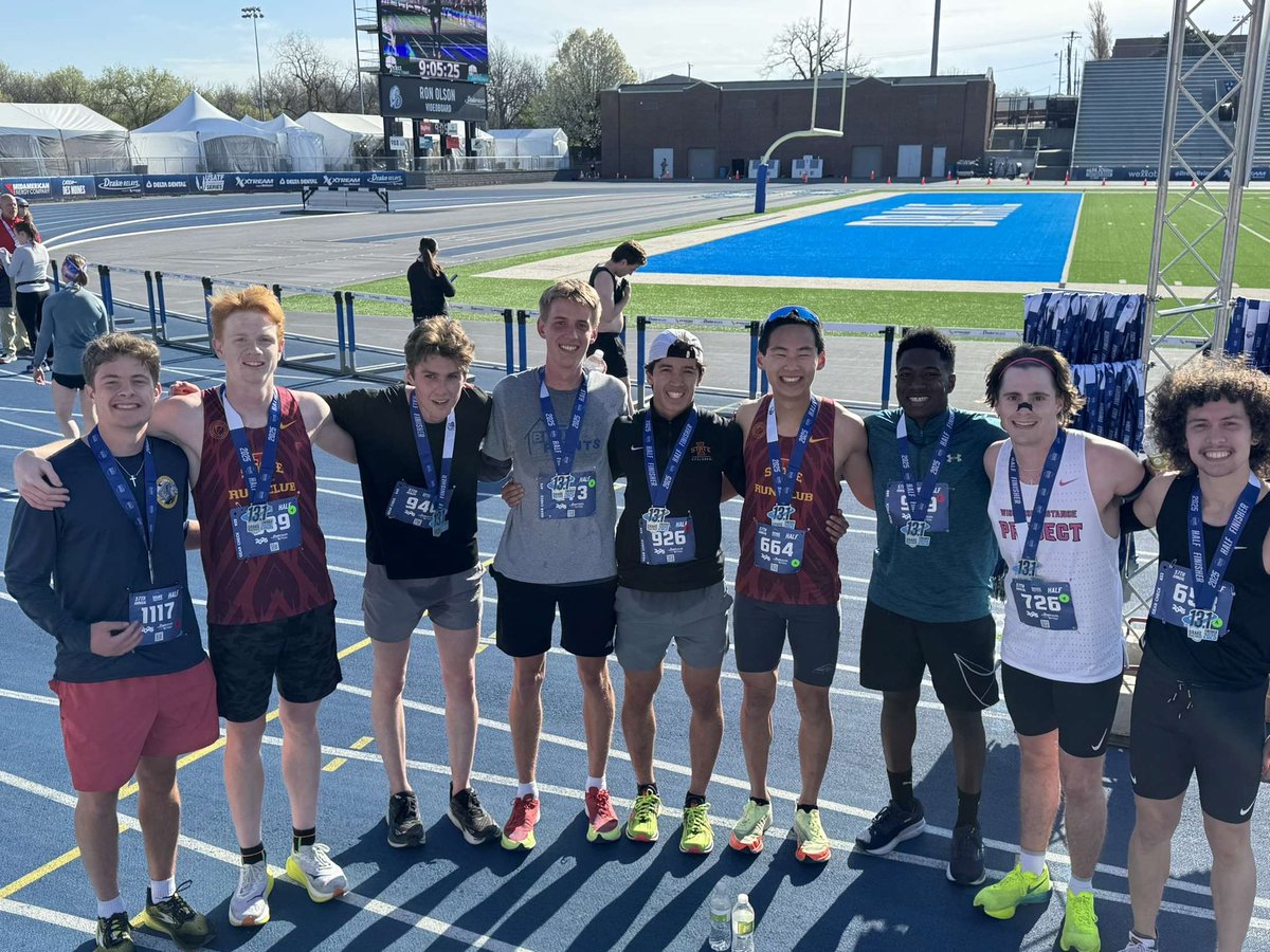 Run_ISU's tweet image. Great job to everyone today! Such a good group who came out and participated at yet another year of the Drake Road Races. Until next year🫡

Special Shoutout:
Simón Santiago-Bedigrew with 3rd place in the half🥉