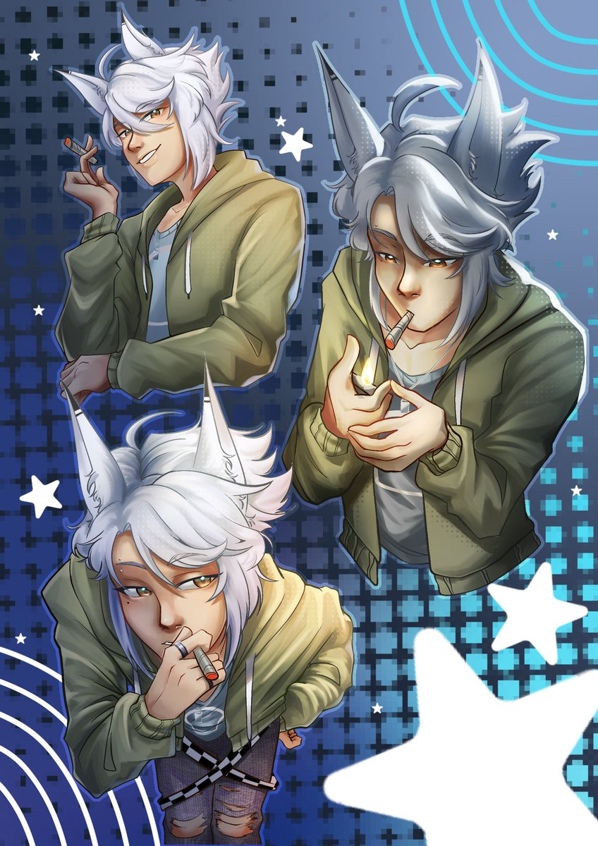 VariaToriVT's tweet photo. Smoking on that *owl noises*

🎨: @luxzhurii 

#Vtuber #malevtuber #VTuberUprising #VariArt https://t.co/TcQvCXqNFh
