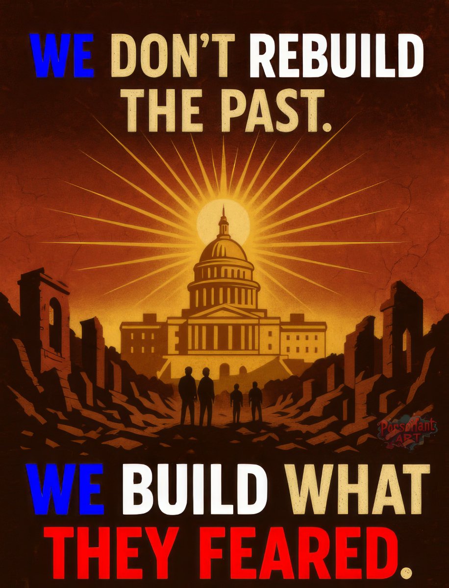 DogStreetComics's tweet photo. **We don't rebuild the past.
We build what they feared.
The future won't look like their ruins.
It will look like freedom.**

#BuildWhatTheyFeared #RiseFromRuin #HopeIsDefiance #DefendDemocracy #JusticeMatters #StrengthInUnity #FutureNotFear #MarchForward #FDT #AntiTrump https://t.co/kul0CGod9G
