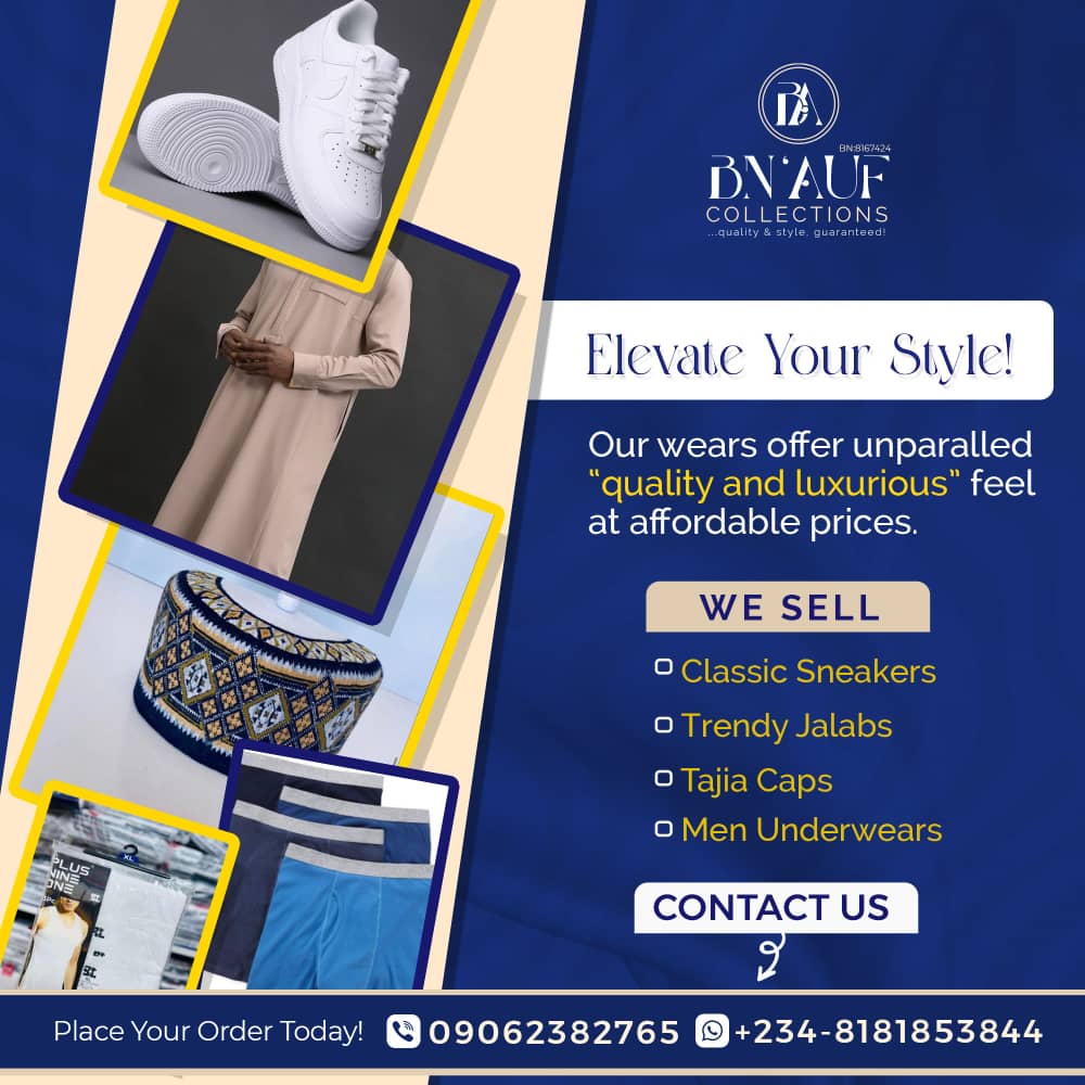Dewise_1's tweet photo. Your Style Upgrade Starts Here!
At BN’AUF Collections, luxury meets affordability.
DM to order or call/WhatsApp:
📞 09062382765 | 08181853844

#EidFashion #BNAUFCollections #ModestStyle #SneakerVibes #Tantex #LuxuryForLess #StyleWithPurpose #modelling #Trending #muslim #fashion https://t.co/RzfuAmI40b