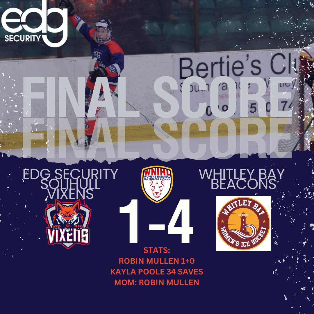 Not the Vixens night, a very well deserved win for the Beacons who came to play tonight.

Vixens are next in action next Saturday against Streatham Storm in our last home game of the season!
🦊🦊🦊🦊