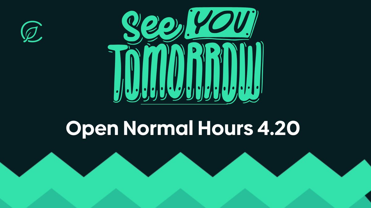 curaleafmd's tweet photo. See you tomorrow! We are open normal hours on 4/20. https://t.co/vLRjesFz7i